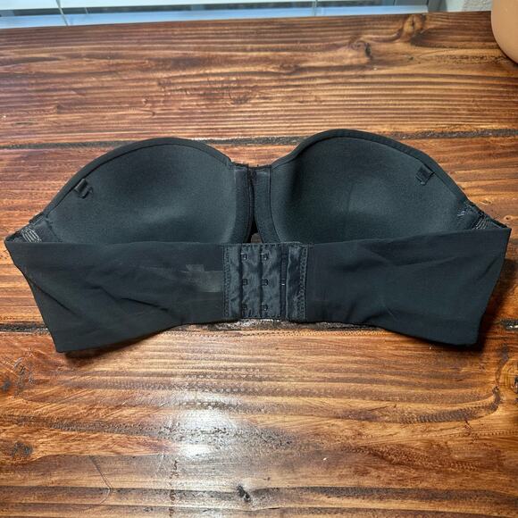 Auden Women's Black Lightly Lined Strapless Bra Size 34C - Picture 4 of 12